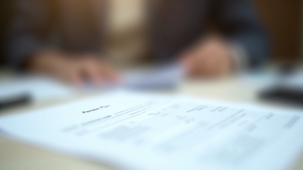 Betrieblicher Pensionsfonds Dokument mit Mitarbeitervergünstigungen und Rentenbescheinigung