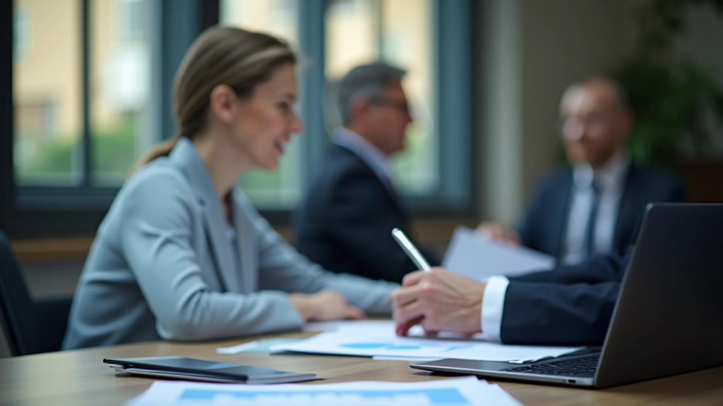 Altersvorsorge-Beratung mit modernem Büroambiente und Finanzplanungsdokumenten